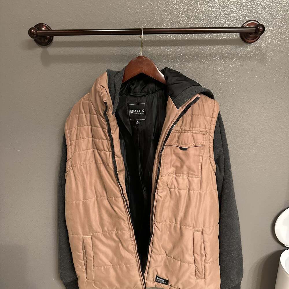 Matix Matix Walker Hybrid Puffer Jacket Gray & Pumpkin Spice Brown
